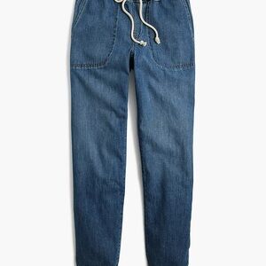 J Crew denim drawstring pants women’s size 27 NWT Retails $118